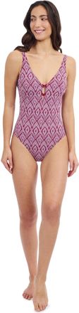 Gottex Plume V Neck Deep Plunge One Piece