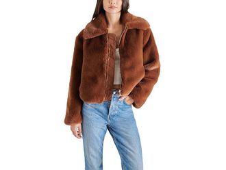 Steve Madden Juniper Coat Womens Clothing Nutmeg : SM, Faux Fur/Polyester