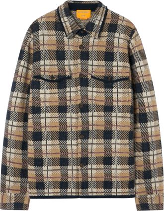 Guest In Residence Plaid Cashmere Shirt Jacket