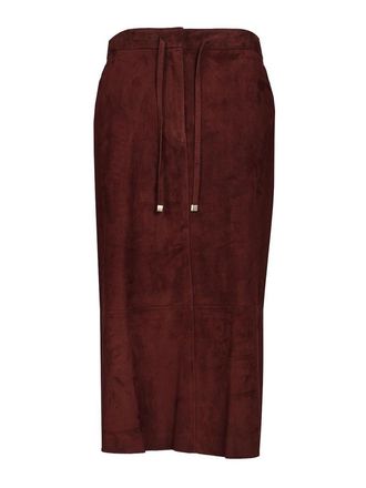 Max Mara Suede Longuette Skirt