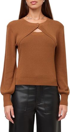 Fifteen Twenty Amelia Bolero Shrug Sweater in Camel at Nordstrom, Size Small