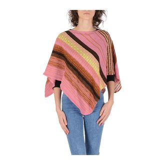 Missoni Winter Scarves, female, Multicolor, ONE SIZE, Multicolor Knit Poncho