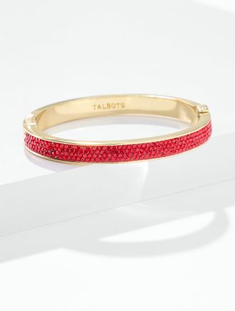 Talbots Shimmer Hinge Bangle - Red/Gold - 001 Talbots