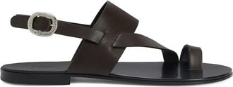 Giuseppe Zanotti Sandali Hezra in pelle - Marrone