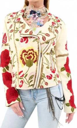 Aratta Carmen Rose Jacket In Ivory