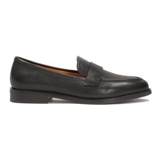 Kazar Schoenen, Dames, Zwart, 39 EU, Leer, Zwarte loafers in minimalistische stijl