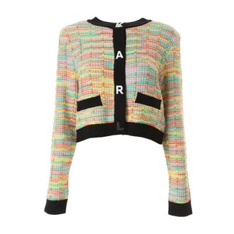Karl Lagerfeld Cardigans, female, Multicolor, Size: L Boucl&eacute; Knit Cardigan