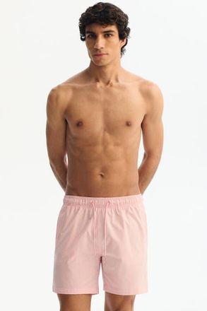H&M Seersucker swim shorts in Pink/striped at Nordstrom, Size X-Large