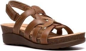 Clarks Calenne Gracie Wedge Sandal in Tan Combo at Nordstrom Rack, Size 9.5