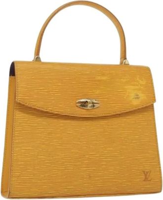 Louis Vuitton Tweedehands leren handtassen - Dames - Vintage Handtas - Geel - ONE Size - Leer - Vintage
