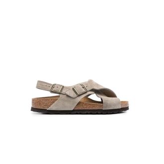 Birkenstock Sandalen met gekruiste bandjes - Dames - Sandalen - Beige - 38 EU - Leer - Schoenen