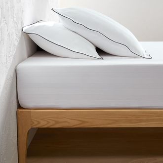 La Redoute Interieurs Hoeslaken in gewassen satijnkatoen, Victor, gestreept