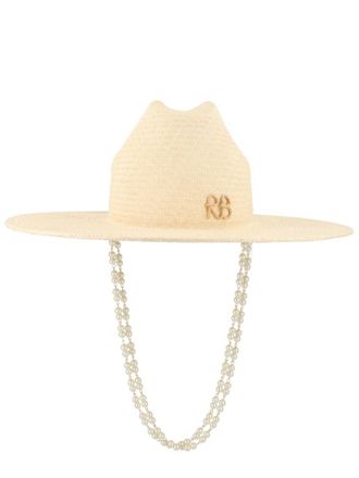 Ruslan Baginskiy White Logo Woven Panama Hat