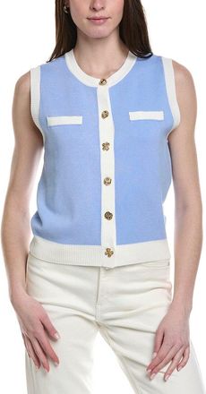 Ellen Tracy Button Front Vest