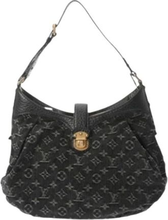 Louis Vuitton Pre-owned Shoulder Bags, female, Black, Size: ONE SIZE Pre-owned Vintage Denim Shoulder Bag