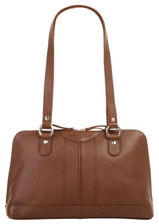 Betty Barclay Umh&auml;ngetasche BETTY BARCLAY, Damen, Gr. B/H/T: 36cm x 21cm x 10cm onesize, braun (cognac), Leder, Strukturmuster, Taschen Umh&auml;ngetasche, echt Leder