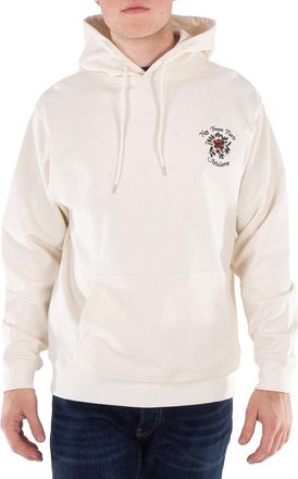 Drôle de Monsieur Mens Cream Slogan Fleurs Le Hoodie