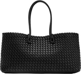 Generic Compatible For Commuting Woven Hand-held Shoulder Bag, Versatile, Super Large Capacity Tote(Black)