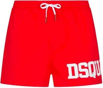Dsquared2 Boxer Zwemkleding - Midi Stijl - Heren - Strandmode - Rood - L - Nylon - Badmode