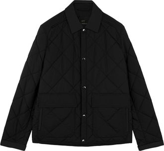 Paul & Shark Quilted jacket in technical fabric with Alcantara details, Man, Black, Size: XXL