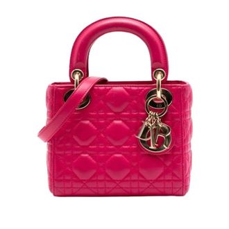 Dior Pre-owned Mini Lady Dior - Dames - Vintage Handtas - Roze - ONE Size - Leer - Vintage