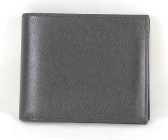 Louis Vuitton Taiga Black Taiga Leather Wallet (Bi-Fold) (Pre-Owned)