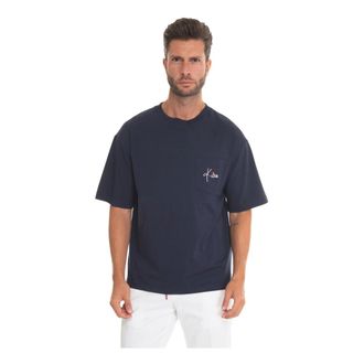 Kiton T-shirt girocollo a maniche corte - - Tops - Uomo - Blu - L
