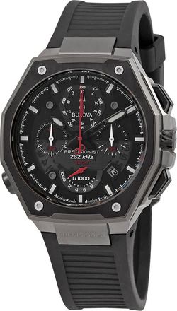 Bulova Precisionist Chronograph Quartz Black Dial Mens Watch 98B358