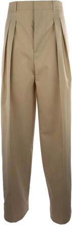 Bottega Veneta Dames, Broeken, Beige, Maat: 3XS Wol