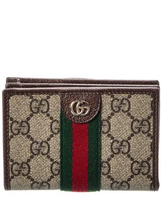 Gucci Ophidia Small Gg Supreme Canvas & Leather Card Case