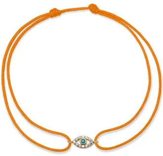 Anzie Mini Pendant Bracelet in Orange at Nordstrom, Size Small