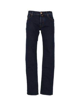 Jacob Cohen Dark Indigo Nick Five-Pocket Denim Slim-Leg Jeans