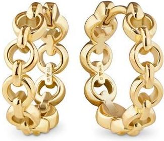 Devata Cable Link Hoop Earrings in Gold at Nordstrom Rack