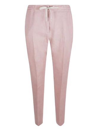 Eleventy elasticated-waistband trousers - women - Fabric - 48 - Pink