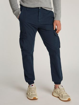 Tommy Jeans Cargohose TOMMY JEANS TJM RYAN CARGO, Herren, Gr. 38, L&auml;nge 32, blau (schwarz night navy), Web, Obermaterial: 100% Baumwolle, unifarben, slim fit kn&ouml;c