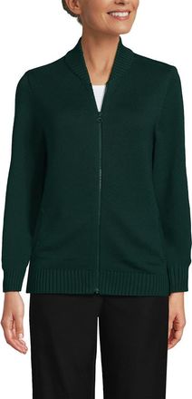 Lands End School Uniform Adult Legacy Full Zip Cardigan in Evergreen at Nordstrom, Size Xx-Large