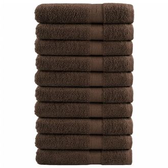 Berkfield Home Premium Towels SOLUND 10pcs Brown 100x200cm 600gsm