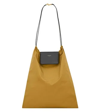 Saint Laurent Mustard Foulard Folding Tote