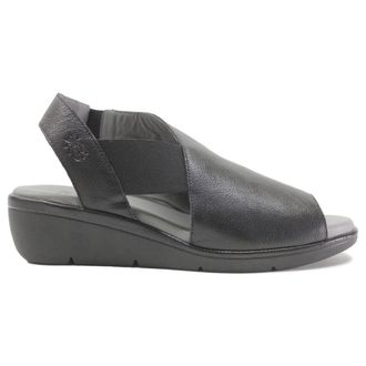 FLY London NILY940FLY Mousse Leather Womens Slingbacks Sandals - Black - Size:UK 5