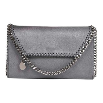 Stella McCartney Stella McCartney, Clutches, female, Gray, Size: ONE SIZE Falabella Wallet On Chain