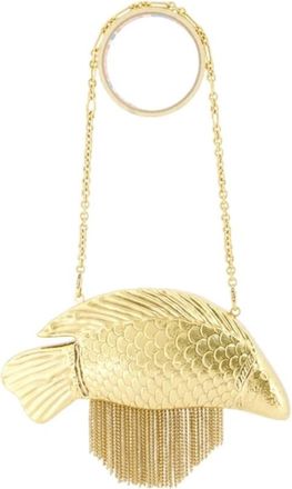 Cult Gaia Neemo Clutch - Dames - Clutches - Geel - ONE Size - Polyester - Tassen