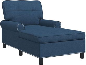 vidaXL Sill&oacute;n Reclinable Con Coj&iacute;n Azul 91 X 157 X 91 Cm Tela Vidaxl