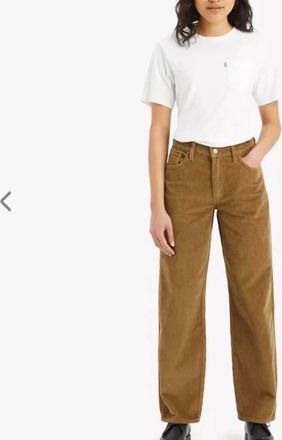 Levi's Premium Baggy Dad Corduroy Jeans In Brown