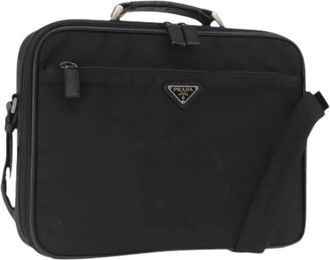 Prada Pre-owned Nylon Crossbody Tas - Dames - Vintage Schoudertas - Zwart - ONE Size - Nylon - Vintage