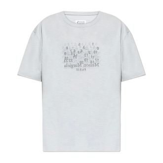 Maison Margiela T-Shirts, male, Gray, Size: M Logo T-Shirt