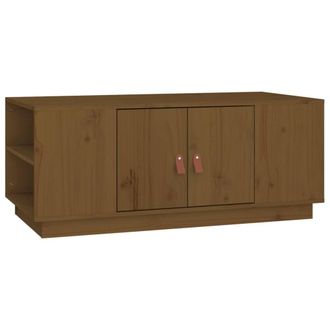 Berkfield Home Coffee Table Honey Brown 100x50x41 cm Solid Wood Pine | Size: 100 x 50 x 41 cm