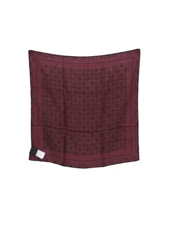 Givenchy Silk Monogram Pocket Square - Burgundy