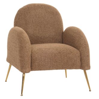 Hhg Hhg - Nunca Usado] Sill&oacute;n 262, Sill&oacute;n C&oacute;ctel, Retro Nosa Suspensi&oacute;n Tela/textil Chenilla, Caf&eacute;