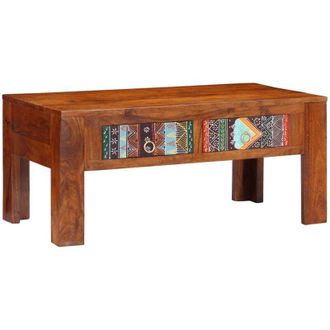 vidaXL Vidaxl - Mesa De Centro De Madera Maciza De Acacia 90x50x40 Cm