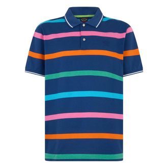 Paul & Shark Paul & Shark, Polo Shirts, male, Blue, Size: 6XL Short-sleeved Polo